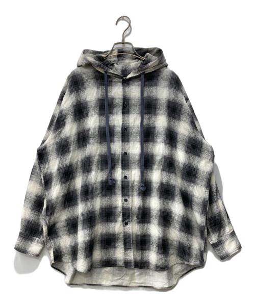 OPENING act（オープニングアクト）OPENING ACT (オープニングアクト) フードネルシャツ ブラック サイズ:Mの古着・服飾アイテム