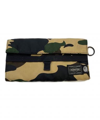 アベイシングエイプ　PORTERカモフラ柄二つ折り財布大幅値下げ 中古・古着通販】PORTER (ポーター) A BATHING APE (アベイシング