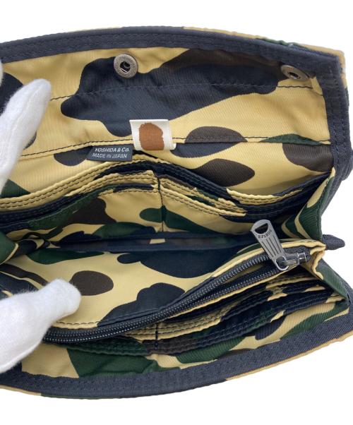PORTER（ポーター）PORTER (ポーター) A BATHING APE (アベイシングエイプ) Nylon camouflage long wallet/ナイロン　カモフラージュ　ロングウォレット ブラウンの古着・服飾アイテム