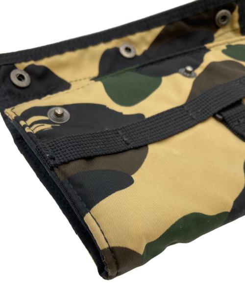 PORTER（ポーター）PORTER (ポーター) A BATHING APE (アベイシングエイプ) Nylon camouflage long wallet/ナイロン　カモフラージュ　ロングウォレット ブラウンの古着・服飾アイテム