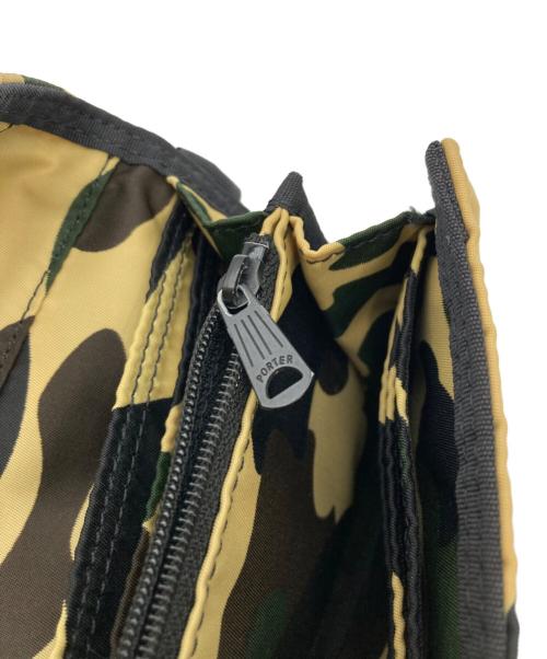 PORTER（ポーター）PORTER (ポーター) A BATHING APE (アベイシングエイプ) Nylon camouflage long wallet/ナイロン　カモフラージュ　ロングウォレット ブラウンの古着・服飾アイテム