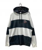 NIKE×SUPREMEナイキ×シュプリーム）の古着「Stripe Hooded Sweatshirt」｜ブラック×ホワイト