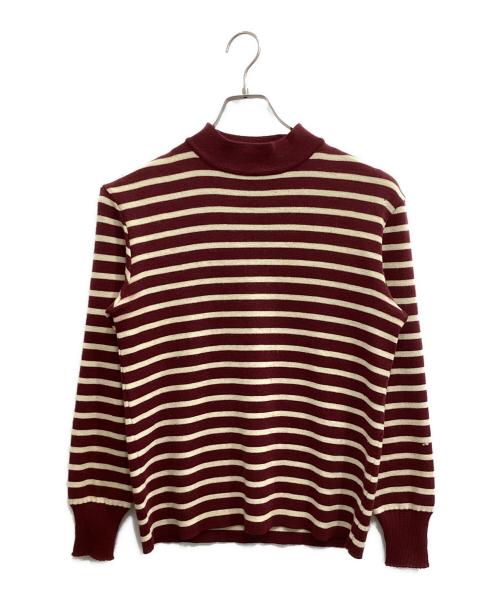 BUTCHER PRODUCTS（ブッチャープロダクツ）BUTCHER PRODUCTS (ブッチャープロダクツ) ボーダーニット ボルドー サイズ:38の古着・服飾アイテム