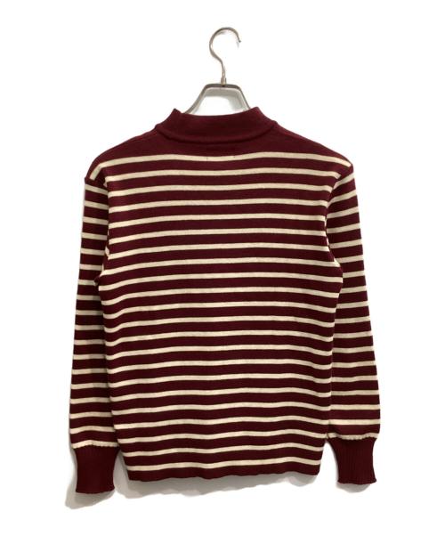 BUTCHER PRODUCTS（ブッチャープロダクツ）BUTCHER PRODUCTS (ブッチャープロダクツ) ボーダーニット ボルドー サイズ:38の古着・服飾アイテム