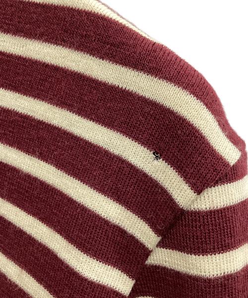 BUTCHER PRODUCTS（ブッチャープロダクツ）BUTCHER PRODUCTS (ブッチャープロダクツ) ボーダーニット ボルドー サイズ:38の古着・服飾アイテム