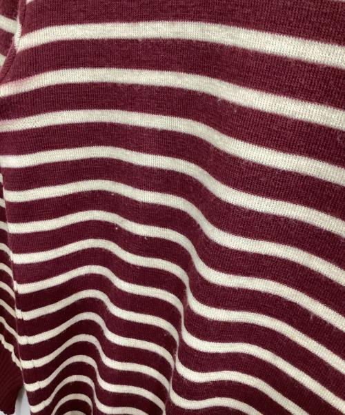 BUTCHER PRODUCTS（ブッチャープロダクツ）BUTCHER PRODUCTS (ブッチャープロダクツ) ボーダーニット ボルドー サイズ:38の古着・服飾アイテム