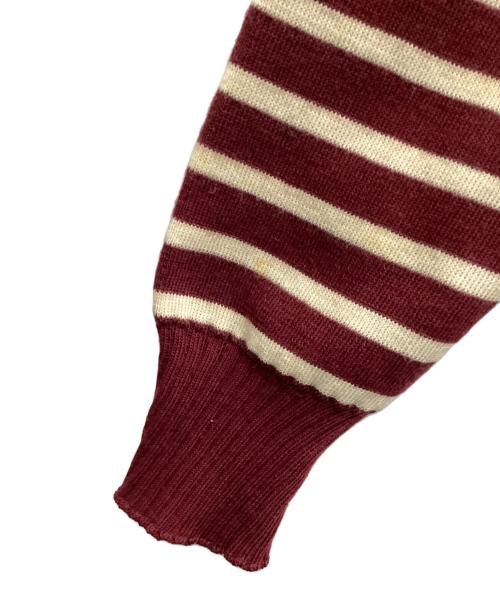 BUTCHER PRODUCTS（ブッチャープロダクツ）BUTCHER PRODUCTS (ブッチャープロダクツ) ボーダーニット ボルドー サイズ:38の古着・服飾アイテム