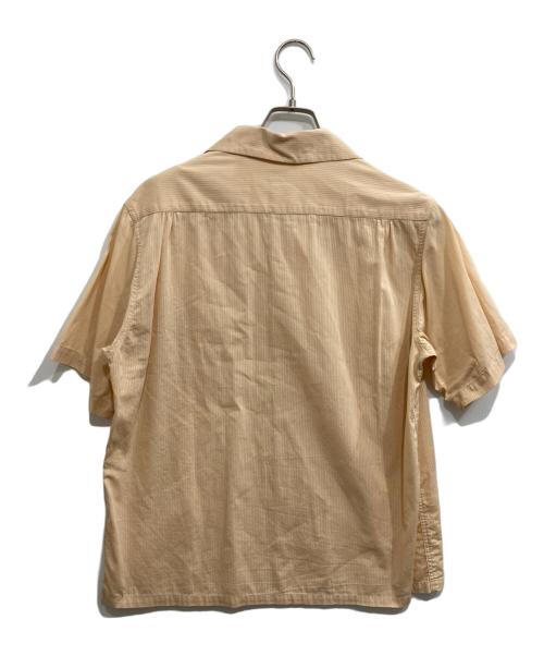ATLAST & CO（アットラスト）ATLAST & CO (アットラスト) 半袖ストライプシャツ ベージュ サイズ:15 1/2の古着・服飾アイテム