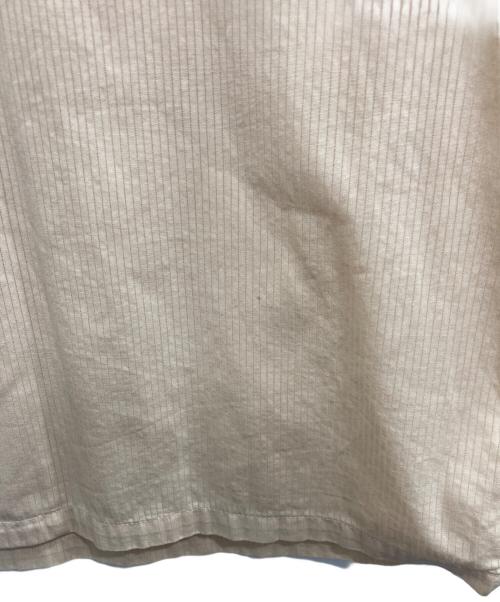 ATLAST & CO（アットラスト）ATLAST & CO (アットラスト) 半袖ストライプシャツ ベージュ サイズ:15 1/2の古着・服飾アイテム