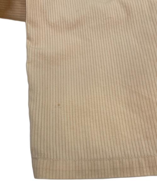 ATLAST & CO（アットラスト）ATLAST & CO (アットラスト) 半袖ストライプシャツ ベージュ サイズ:15 1/2の古着・服飾アイテム