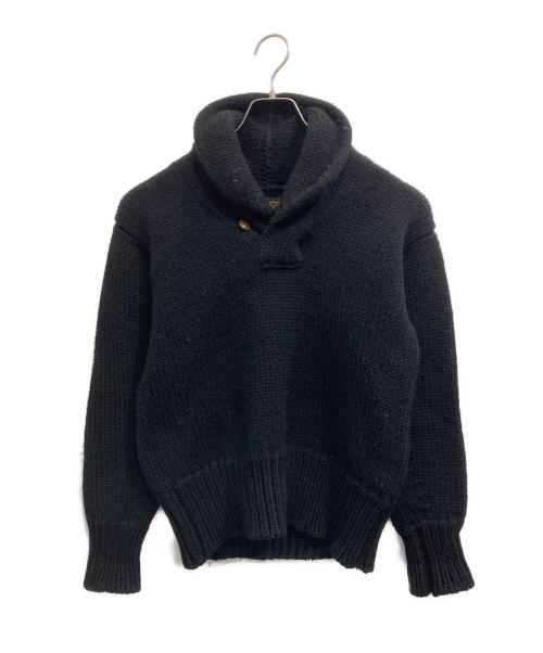 TENDERLOIN（テンダーロイン）TENDERLOIN (テンダーロイン) ウールショールカラーニット ブラック サイズ:SMALLの古着・服飾アイテム