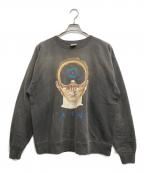 SAINT MICHAELセントマイケル）の古着「CRW SWT / FACE / BLACK    クルーネックスウェット フェイス」｜ブラック