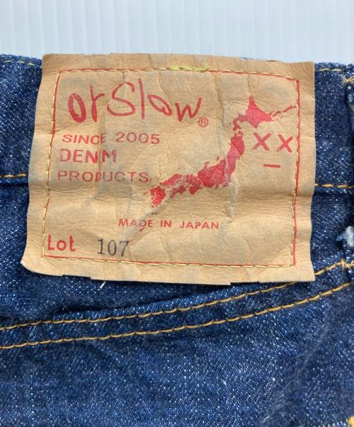 orSlow（オアスロウ）orSlow (オアスロウ) 107 IVY FIT SELVEDGE DENIM/アイビーフィットセルビッチワンウォッシュ デニムパンツ インディゴ サイズ:Mの古着・服飾アイテム
