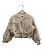 TAAKKターク）の古着「3D BOTANICAL PATTERN OVERSIZED BLOUSON」｜ベージュ