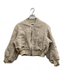 TAAKK（ターク）の古着「3D BOTANICAL PATTERN OVERSIZED BLOUSON」｜ベージュ