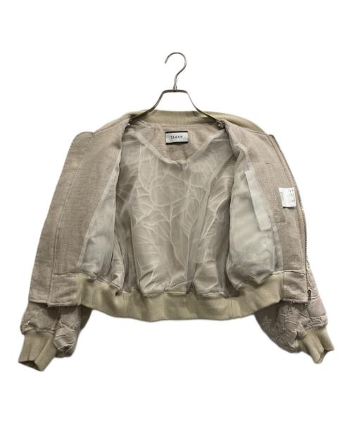 TAAKK（ターク）TAAKK (ターク) 3D BOTANICAL PATTERN OVERSIZED BLOUSON ベージュ サイズ:1の古着・服飾アイテム