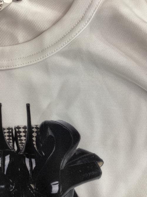 COMME des GARCONS HOMME PLUS（コムデギャルソンオムプリュス）COMME des GARCONS HOMME PLUS (コムデギャルソンオムプリュス) スリーブ切替ロングカットソー ホワイト×グレー サイズ:Ｌの古着・服飾アイテム