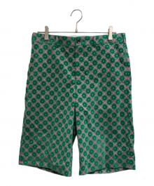 COMME des GARCONS HOMME PLUS（コムデギャルソンオムプリュス）の古着「総柄ハーフパンツ」｜グリーン×グレー×ピンク