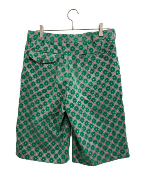 COMME des GARCONS HOMME PLUS（コムデギャルソンオムプリュス）COMME des GARCONS HOMME PLUS (コムデギャルソンオムプリュス) 総柄ハーフパンツ グリーン×グレー×ピンク サイズ:Mの古着・服飾アイテム