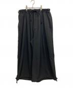 GROUND Yグラウンドワイ）の古着「POLYESTER/TRIACETATE CREPE de CHINE BALLOON PANTS / バルーンパンツ」｜ブラック