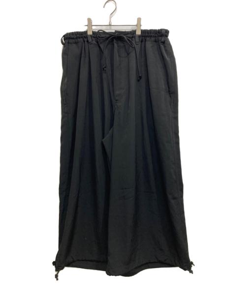 GROUND Y（グラウンドワイ）GROUND Y (グラウンドワイ) POLYESTER/TRIACETATE CREPE de CHINE BALLOON PANTS / バルーンパンツ ブラック サイズ:3の古着・服飾アイテム