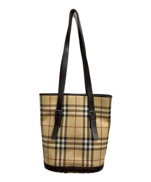 BURBERRY（バーバリー）BURBERRY (バーバリー) ノヴァチェック ワンショルダーバッグ/ノヴァチェック トートバッグ ベージュの古着・服飾アイテム