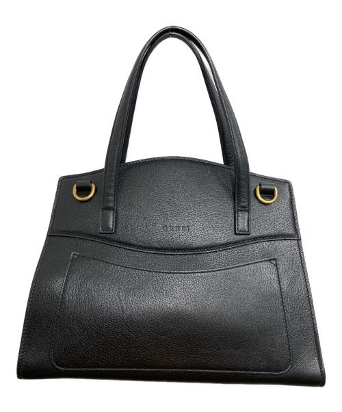 GUCCI（グッチ）GUCCI (グッチ) トーテムバタフライビジュー 2WAYバッグ ブラックの古着・服飾アイテム