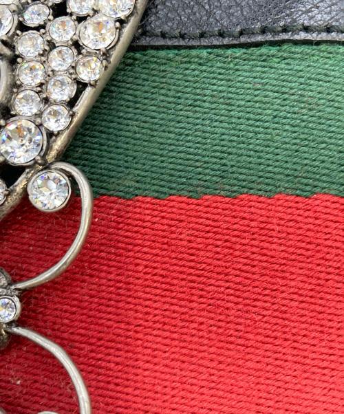 GUCCI（グッチ）GUCCI (グッチ) トーテムバタフライビジュー 2WAYバッグ ブラックの古着・服飾アイテム