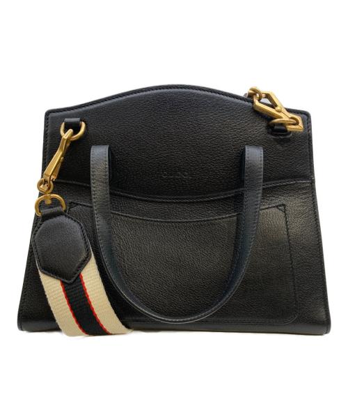 GUCCI（グッチ）GUCCI (グッチ) トーテムバタフライビジュー 2WAYバッグ ブラックの古着・服飾アイテム