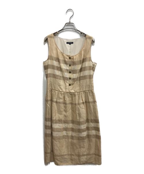 BURBERRY（バーバリー）BURBERRY (バーバリー) ノースリーブワンピース ベージュ サイズ:40の古着・服飾アイテム