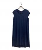saquiサキ）の古着「v-neck back gathered dress」｜ネイビー
