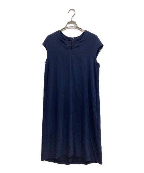 saqui（サキ）saqui (サキ) v-neck back gathered dress ネイビー サイズ:34の古着・服飾アイテム