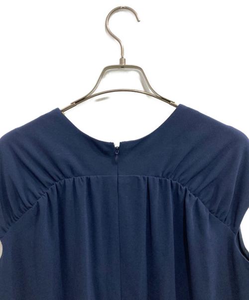 saqui（サキ）saqui (サキ) v-neck back gathered dress ネイビー サイズ:34の古着・服飾アイテム