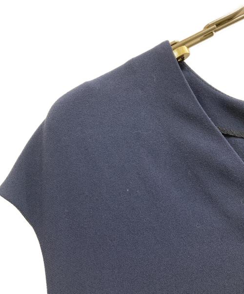 saqui（サキ）saqui (サキ) v-neck back gathered dress ネイビー サイズ:34の古着・服飾アイテム