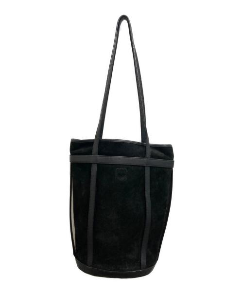 LOEWE（ロエベ）LOEWE (ロエベ) スウェードアナグラムトートバッグ ブラックの古着・服飾アイテム