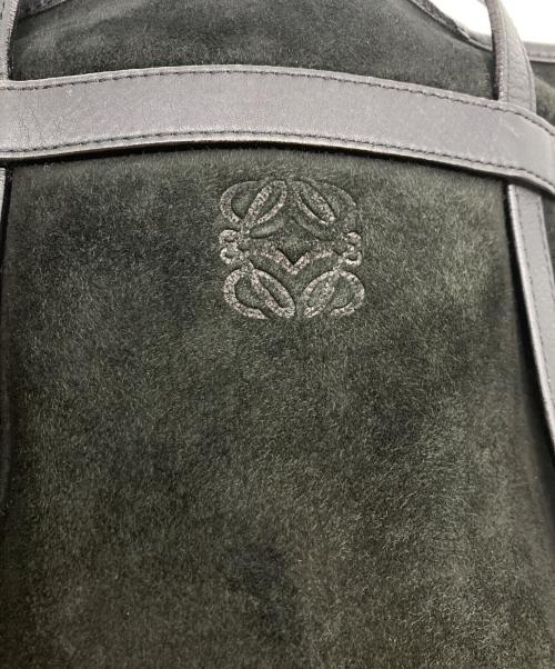 LOEWE（ロエベ）LOEWE (ロエベ) スウェードアナグラムトートバッグ ブラックの古着・服飾アイテム