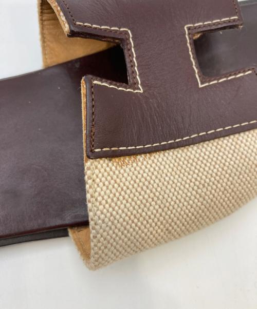 HERMES（エルメス）HERMES (エルメス) イズミールサンダル ブラウン サイズ:37の古着・服飾アイテム