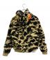 A BATHING APE (アベイシングエイプ) 1ST CAMO 2ND SHARK BOA HOODIE JACKET ブラウン サイズ:M：28000円