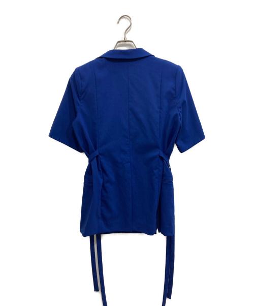 MURRAL（ミューラル）MURRAL (ミューラル) Slit short sleeve jacket/スリット　ショートスリーブ　ジャケット ブルー サイズ:Fの古着・服飾アイテム