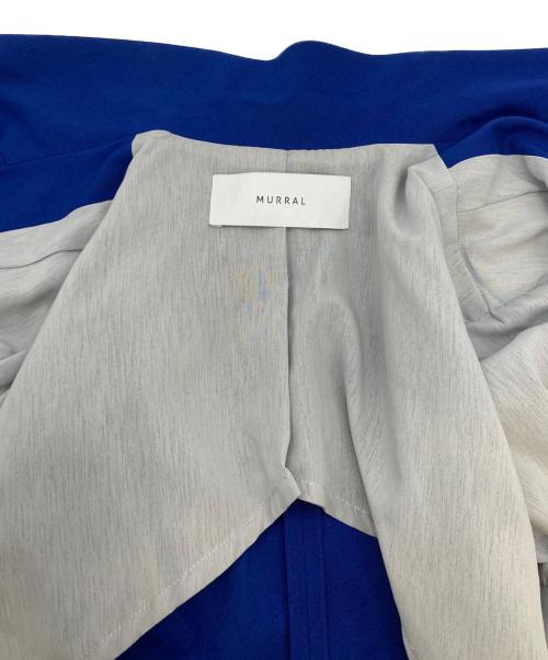 MURRAL（ミューラル）MURRAL (ミューラル) Slit short sleeve jacket/スリット　ショートスリーブ　ジャケット ブルー サイズ:Fの古着・服飾アイテム