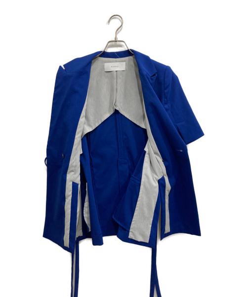MURRAL（ミューラル）MURRAL (ミューラル) Slit short sleeve jacket/スリット　ショートスリーブ　ジャケット ブルー サイズ:Fの古着・服飾アイテム