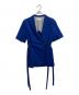 MURRAL（ミューラル）の古着「Slit short sleeve jacket/スリット　ショートスリーブ　ジャケット」｜ブルー