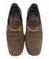 中古・古着 GUCCI (グッチ) スクエアトゥ ローファー ブラウン サイズ:42 1/2：8000円