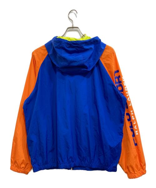 POLO SPORT（ポロスポーツ）POLO SPORT (ポロスポーツ) ナイロンジャケット ブルー×オレンジ サイズ:Ｓの古着・服飾アイテム