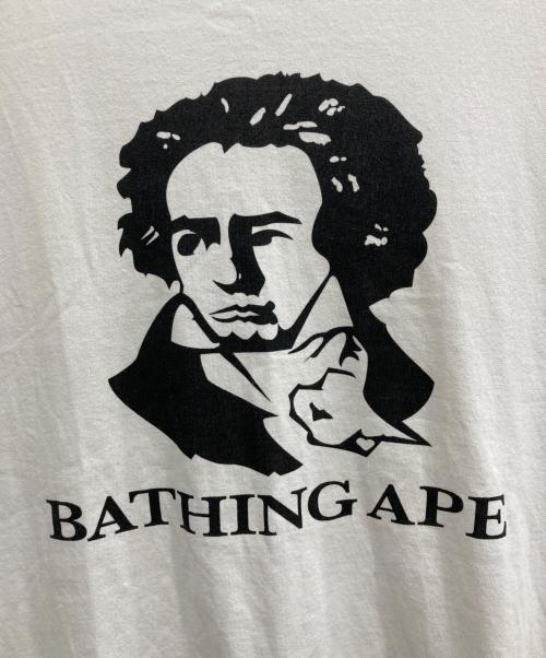 A BATHING APE（アベイシングエイプ）A BATHING APE (アベイシングエイプ) ベートーヴェン プリントTシャツ ホワイト サイズ:2XLの古着・服飾アイテム