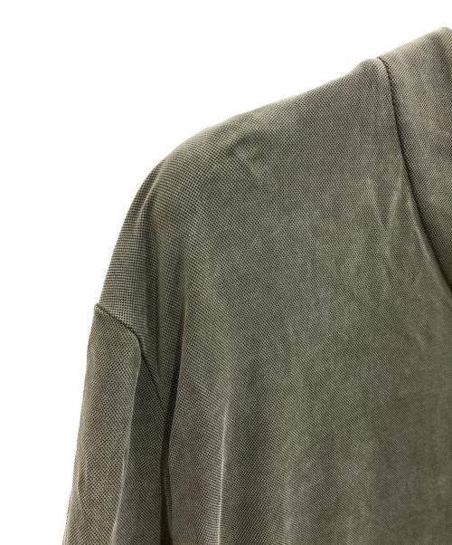 GIORGIO ARMANI（ジョルジョアルマーニ）GIORGIO ARMANI (ジョルジョアルマーニ) カシュクール ストレッチ  アシンメトリーカットソー カーキ サイズ:USA48の古着・服飾アイテム
