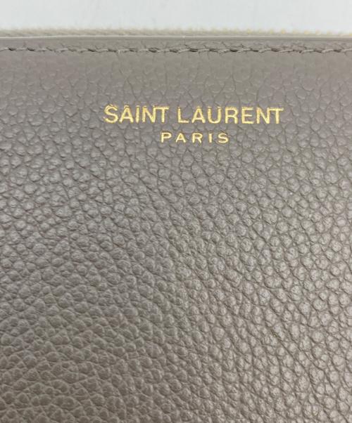 Saint Laurent Paris（サンローランパリ）Saint Laurent Paris (サンローランパリ) 2つ折り財布/ロゴ コンパクトウォレット グレーの古着・服飾アイテム