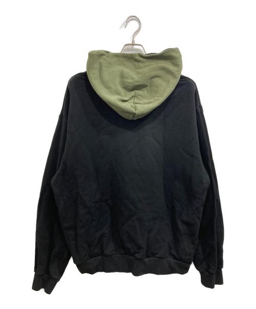 MARNI（マルニ）MARNI (マルニ) バイカラー ロゴフーディ カーキ×ブラック サイズ:46の古着・服飾アイテム