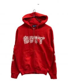 BoTT（ボット）の古着「BANG LOGO ZIP HOODIE」｜レッド
