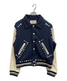 PLATEAU STUDIO（プラテウスタジオ）の古着「Button varsity jacket」｜ネイビー